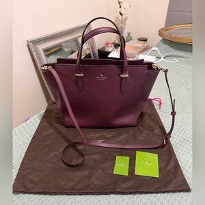 Kate Spade cedar street Hayden crossbody/tote bag in color wine